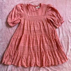 Doen Pink Eyelet dress Size M